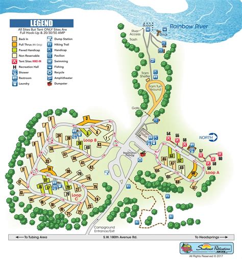 Campground Map - Anastasia State Park - St. Augustine - Florida - Florida State Rv Parks Map ...