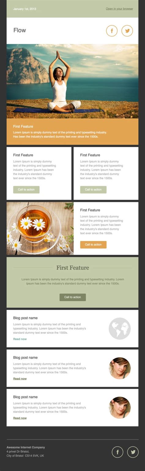 36+ Best Email Newsletter Templates - Free PSD & HTML Download - PSDTemplatesBlog