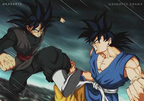 Goku Black VS. Goku GT by renattocr on DeviantArt | Anime dragon ball goku, Anime dragon ball ...