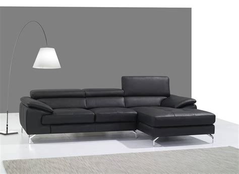 Remarkable Black or Red Italian Leather Sectional Sofa Philadelphia Pennsylvania J&M-Furniture ...