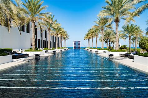 Pool of Hotel the Chedi, Muscat, Omani Stock Image - Image of romantic, oman: 120860313