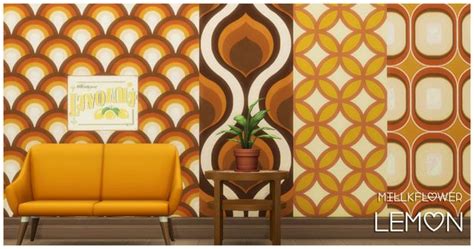 Lemon Wallpaper | Eir | Sims 4 cc furniture, Sims 4, Sims house