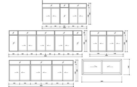 Glass Door Elevation AutoCAD Drawing Download - Cadbull