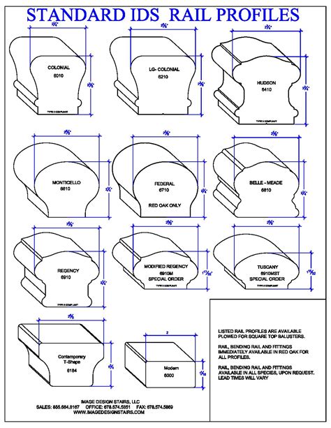 Learn Standard Rail Profiles | Image Design Stairs