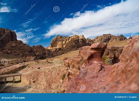 The ruins of Petra stock image. Image of dessert, rocks - 6593219