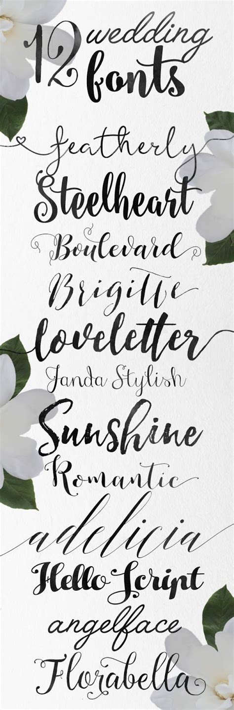 Looking for some new fonts for those wedding or party invites? Here are twelve gorgeous ...