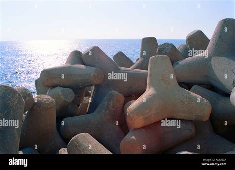 man made sea barrier Stock Photo - Alamy