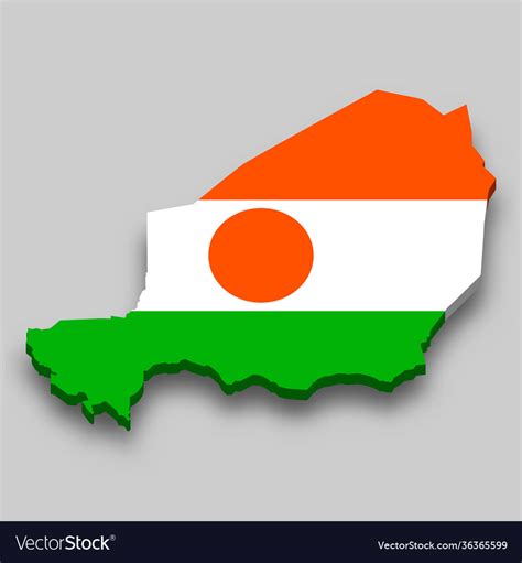 Niger Flag Map