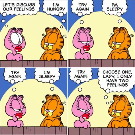 Garfield Comic on Instagram: “Hungry? Or Sleepy? #Garfield #lovable # ...