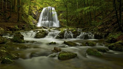 Sfondi : paesaggio, cascata, acqua, roccia, fiume, natura selvaggia, ruscello, foresta pluviale ...