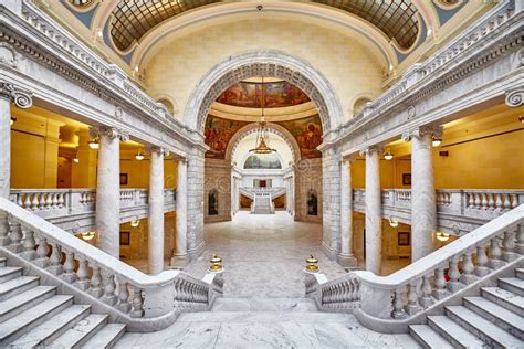 Elegant Interior of the Utah State Capitol Building. Editorial ...