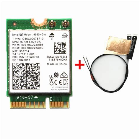 Dual Band Wireless AC 9560 for Intel 9560NGW 802.11ac NGFF: CNVI 2.4G/5G 2x2 WiFi Card Bluetooth ...