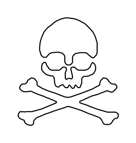 Skull And Bones Stencil - ClipArt Best