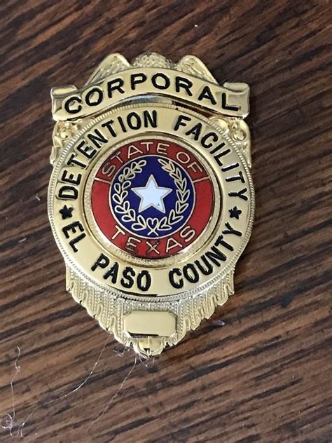 Collectors-Badges Auctions - El Paso County Texas Sheriff Corrections Corporal Badge