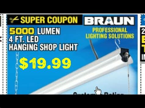 Harbor Freight LED 4FT worklight - YouTube