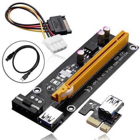 Mini USB 3.0 Pcie PCI-E Express 1x to 4x 8x 16x Extender Riser Card Cable LN