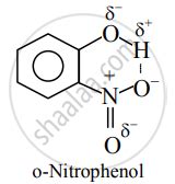 Draw intramolecular hydrogen bonding structure in o-nitrophenol. - Chemistry | Shaalaa.com