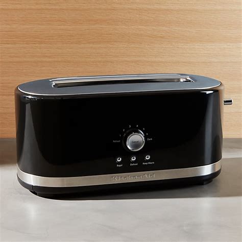 KitchenAid ® Onyx Black 4-Slice Long Slot Toaster | Crate and Barrel