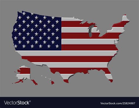 United states country with the american flag Vector Image