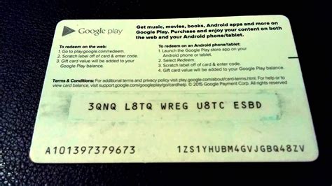 Free 50 Google Play Gift Card Code List