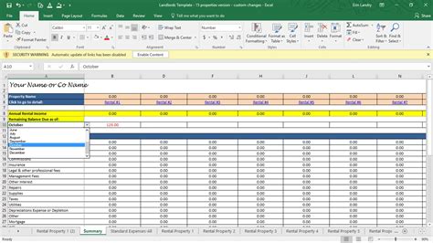 Rent Calculator Landlord Template, Rental Property Profit and Loss ...