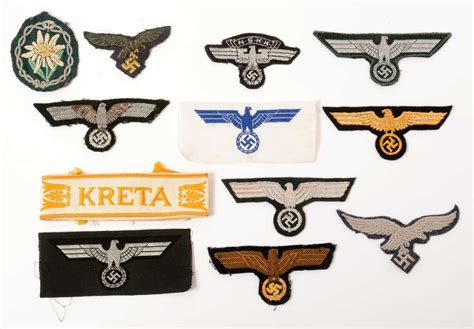 Lot 1178 - Collection of WWII German cloth insignia