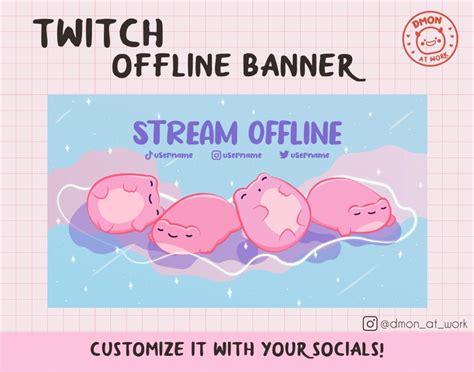 Twitch Offline Banner Pink Sleepy Frogs / Image Offline Pink Sleepy ...