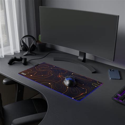 Personalized Extra Large Desk Mat RGB LED Custom Gaming Mousepad Xxl Xxxl Xl Desk Mat With ...