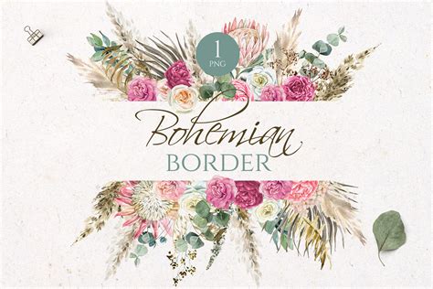 Boho Border Clipart Graphic by Elena Dorosh Art · Creative Fabrica