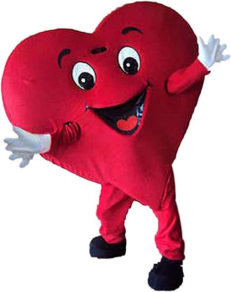 Amazon.com: Red Love Heart Mascot Costume Adult Halloween Costume : Clothing, Shoes & Jewelry