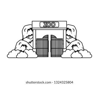 Entrance Facade Zoo Stock Vector (Royalty Free) 1324325804 | Shutterstock