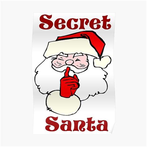 "Secret Santa" Poster for Sale by BlackStarGirl | Redbubble