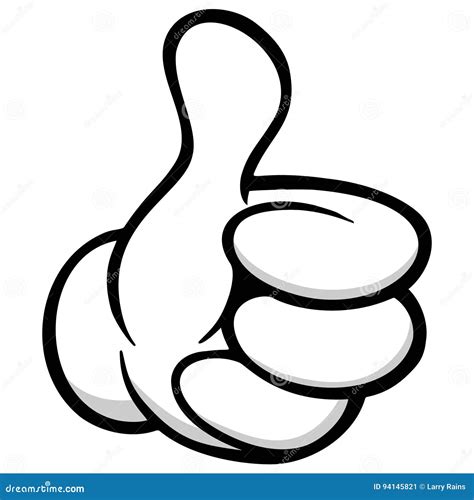 Thumbs Up Hand Gesture Vector Illustration For Business Success ...