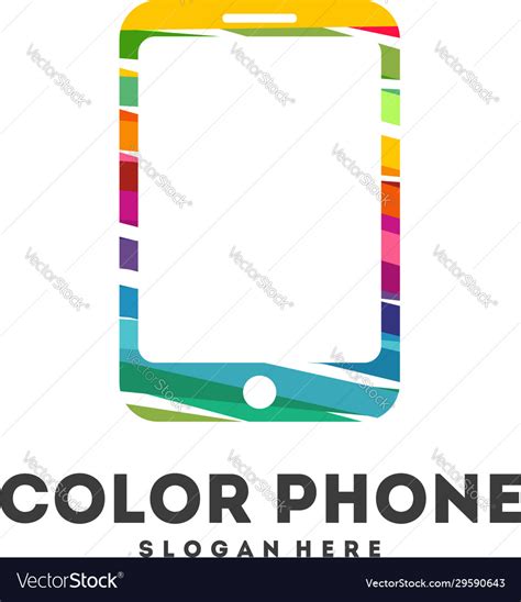 Colorful phone logo designs concept Royalty Free Vector