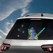 Cat Decal,waterproof Vinyl Cartoon Funny Cat Moving Tail Decals And Stickers For Car Rear Wipers ...