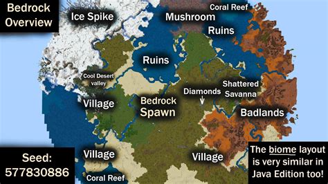 This seed has a large variety of biomes near spawn for both Bedrock and Java Edition! ( Seed ...