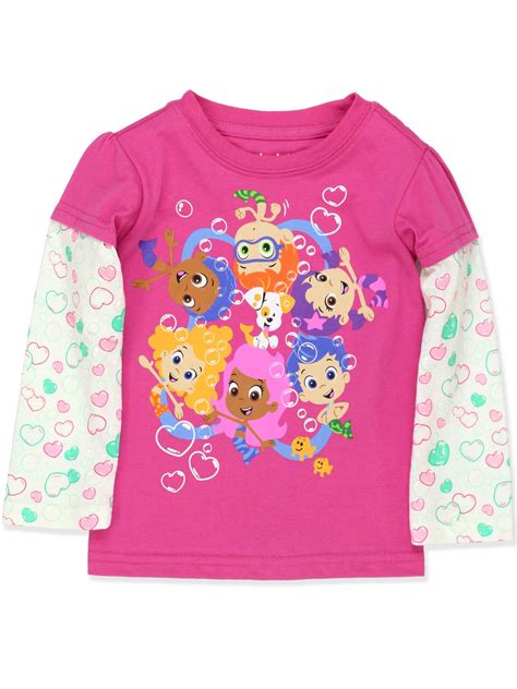 Bubble Guppies Toddler Girls Long Sleeve T-Shirt Tee ANBB706 - Walmart.com