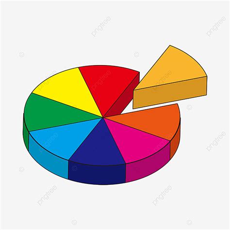 Fraction Pie Clipart PNG Images, Colorful Geometric Pie Math Fraction ...