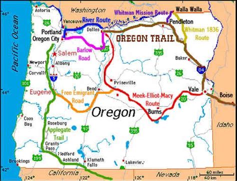 Map Oregon Trail - Map Of Counties Around London