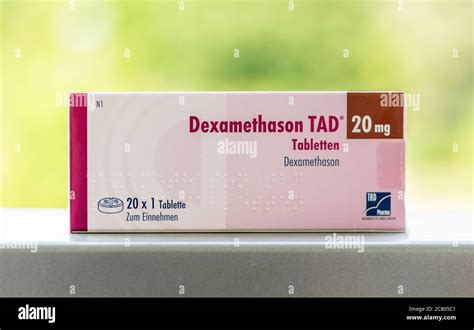 A box of 20x 20mg Dexamethasone tablets Stock Photo - Alamy