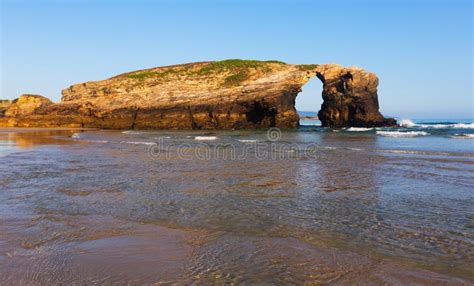 Natural Arch at As Catedrais Beach Stock Photo - Image of landscape, stone: 59272396