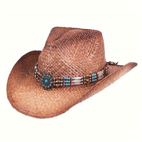 Turquoise Stone Concho Cowboy Hat for Small Heads - Karen Keith Hats — SetarTrading Hats