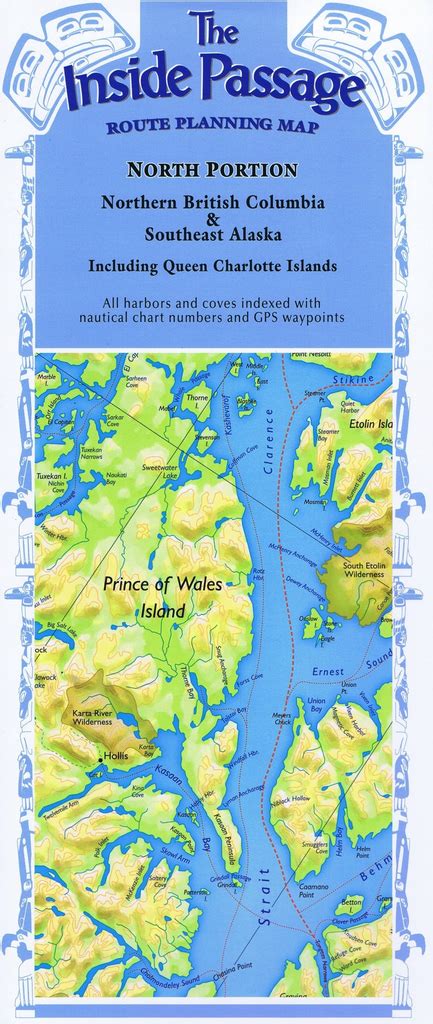 Inside Passage Route Planning Map North Portion Don & Réanne Douglass - Captain's Supplies