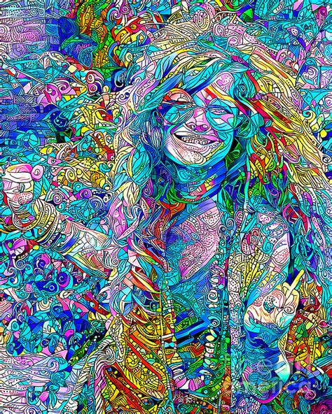 Janis Joplin in Contemporary Psychedelic Colors 20201120 Face Mask for ...