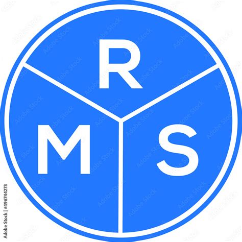 RMS letter logo design on white background. RMS creative circle letter logo concept. RMS letter ...