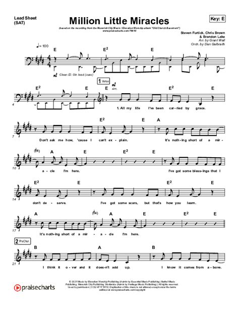 Million Little Miracles Sheet Music PDF (Maverick City Music / Elevation Worship) - PraiseCharts