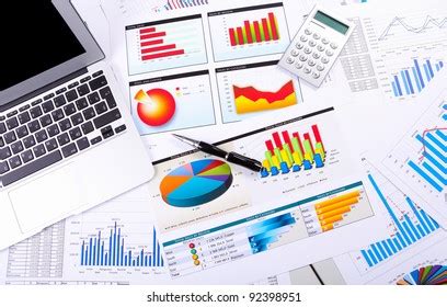 Graphs Charts Business Table Workplace Business Stock Photo (Edit Now ...