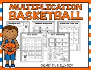 Basketball Math Multiplication Worksheets - Appletastic Learning