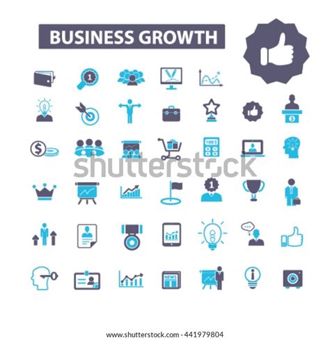 Business Growth Icons Stock Vector (Royalty Free) 441979804