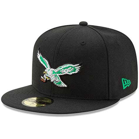 Men's New Era Black Philadelphia Eagles Classic Logo Omaha 59FIFTY ...